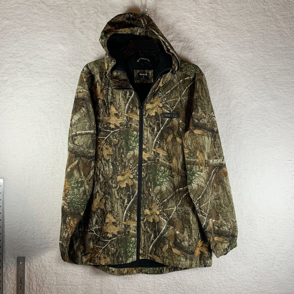 Hurley Realtree Hunting Jacket Men Medium Brown Edge Camo Phantom Full Zip 7063